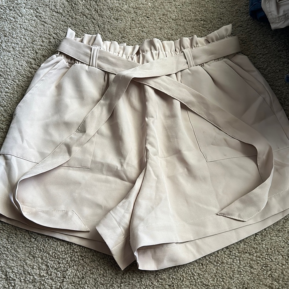 Cream Shorts